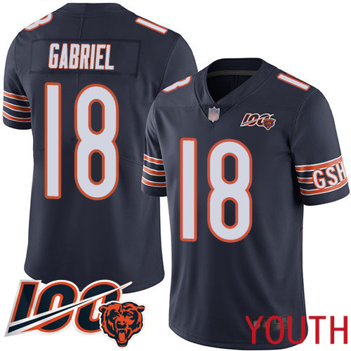 Chicago Bears Limited Navy Blue Youth Taylor Gabriel Home Jersey NFL Football 18 100th Season